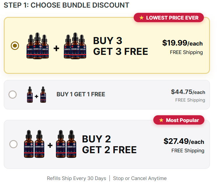CardioFlush bundle discount options